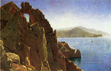  Stanley Canvas - Nataural Arch Capri scenery Luminism William Stanley Haseltine